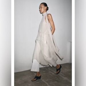 Zara Polka Dot Halter Dress